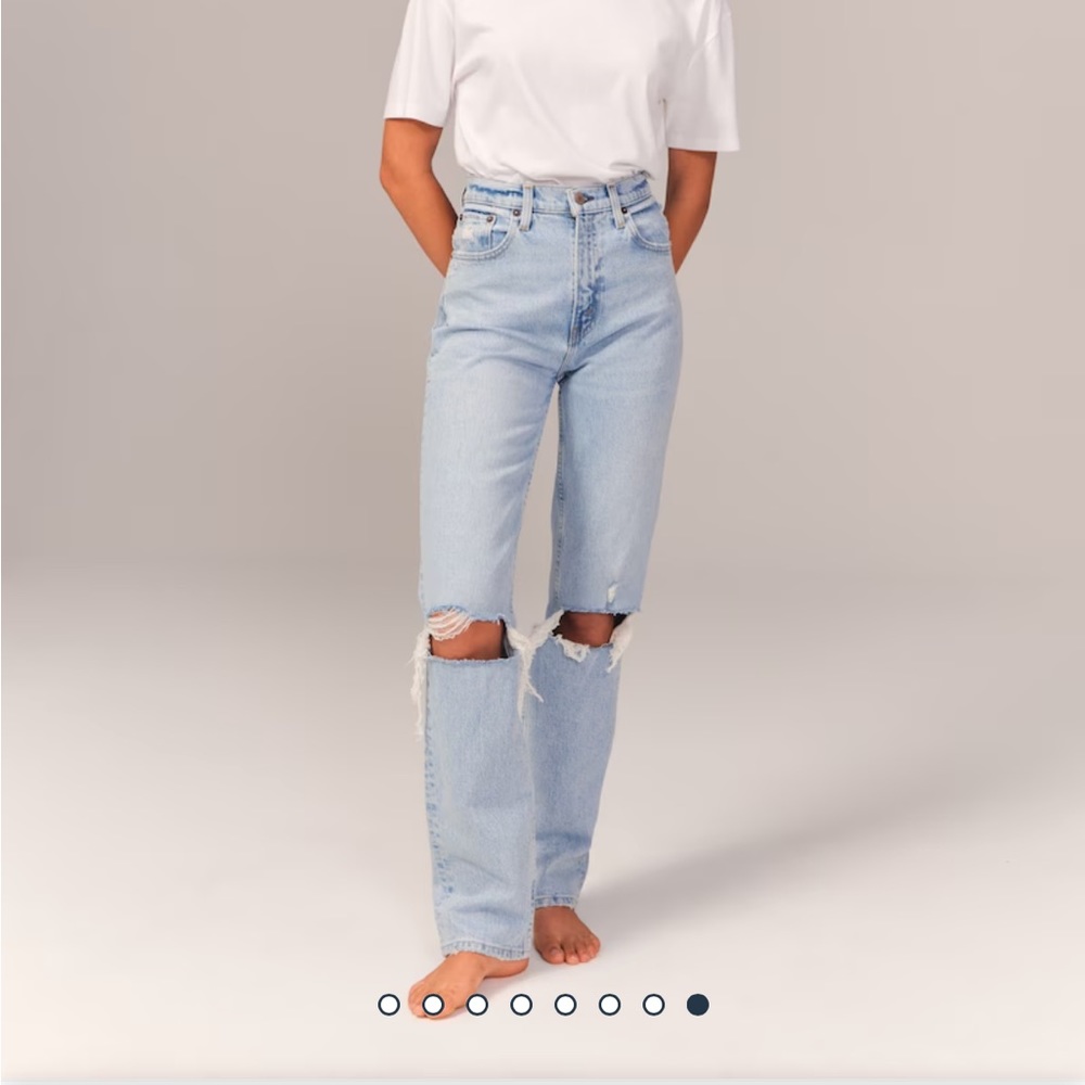 90s Ultra High Rise Straight Leg Jeans- Curve Love